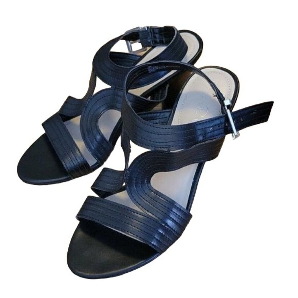 Studio Paolo Black Heel Sandals Size 7M